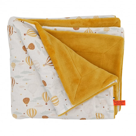 Customizable Le Montgolfière blanket for babies. Cover made in France.