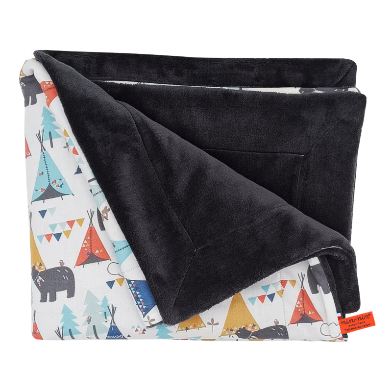 Customizable Le Tipi blanket for babies. Cover made in France.