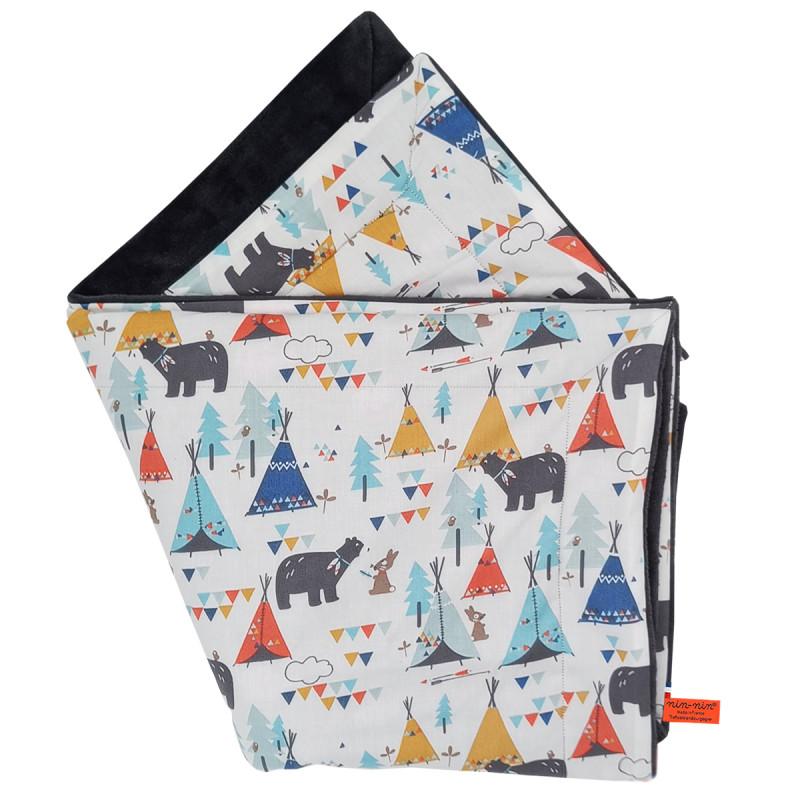 Customizable Le Tipi blanket for babies. Cover made in France. Broder No