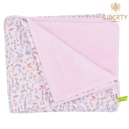 Customizable Le Pink Barn blanket for babies. Cover made in France.