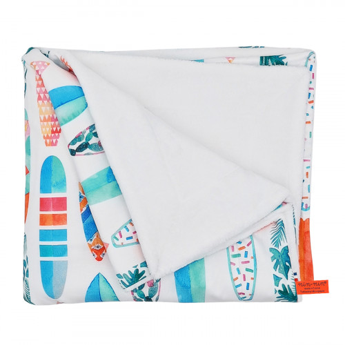 Customizable Le Surf blanket for babies. Cover made in France.