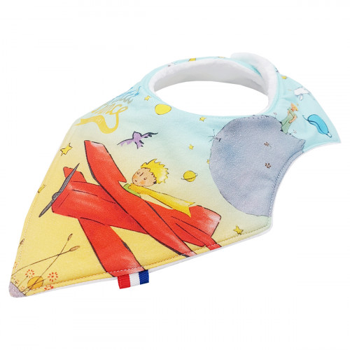 Customizable bandana bib Le Petit Prince. Made in France. Nin-Nin