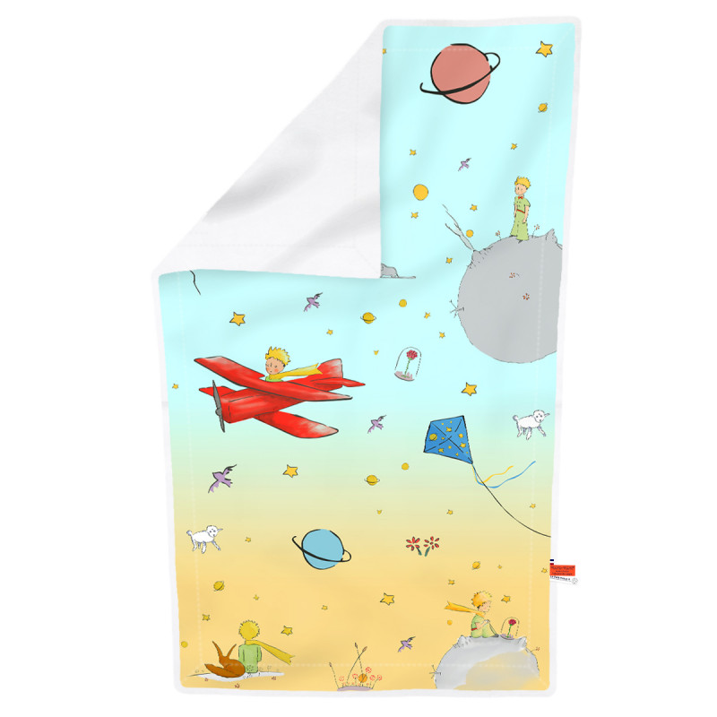 Customizable Le Petit Prince blanket for babies. Cover made in France.