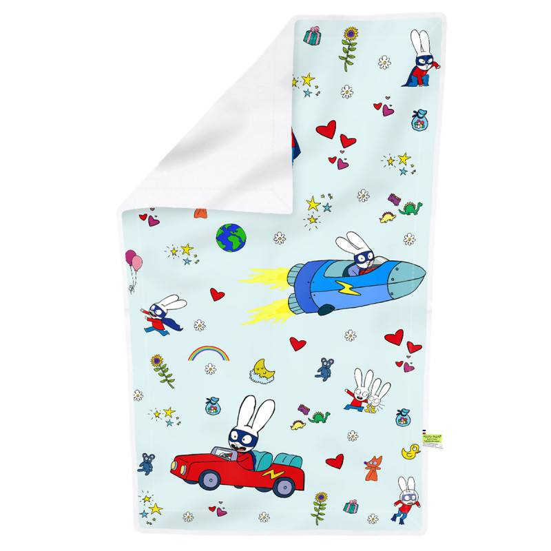 Customizable Simon Sperlapin blanket for babies. Cover made in France.