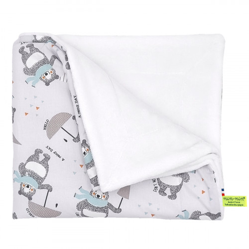 Customizable Le Teddy Bear blanket for babies. Cover made in France.