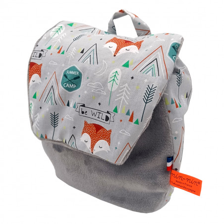Customizable Fox backpack for babies or children. Ideal for nursery or kindergarten. French made
