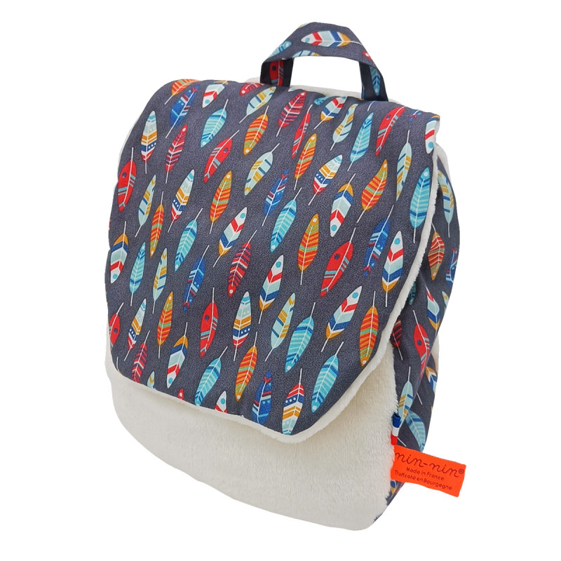 Customizable Plume backpack for babies or children. Ideal for nursery or kindergarten. French made