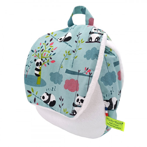Customizable Panda backpack for babies or children. Ideal for nursery or kindergarten. French made