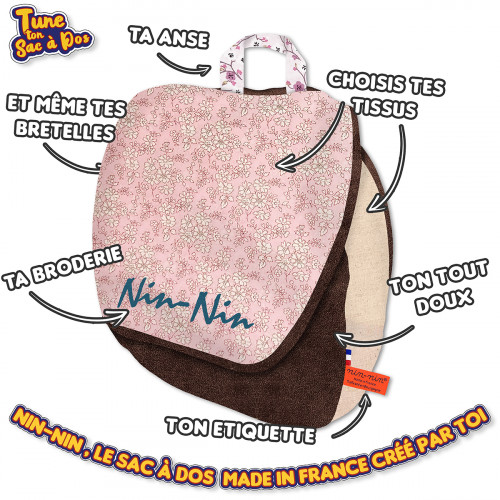 Backpack customizable from A to Z. Made in France