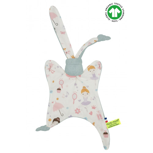 ORGANIC BABY COMFORTER LE BALLERINE. Made in France