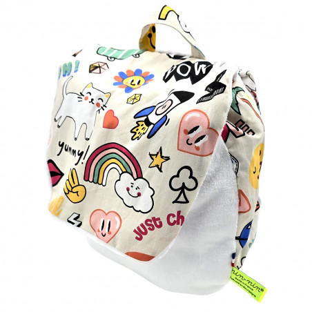 Customizable baby or child backpack. Ideal for daycare or kindergarten. French made