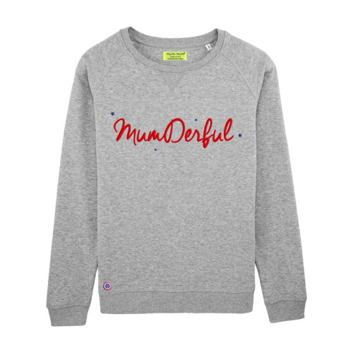 GREY 'MUMDERFUL' WOMAN'S SWEATSHIRT. MADE IN FRANCE