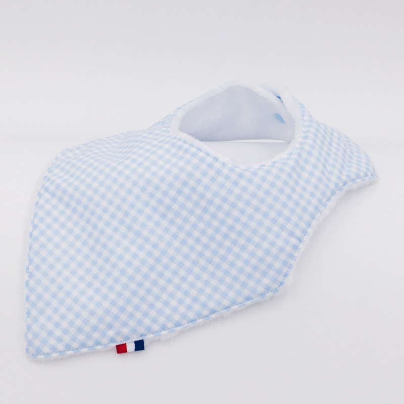 Bandana Bib Le Vichy Bleu Made in France Bandana Bib Le Vichy Bleu Made in France