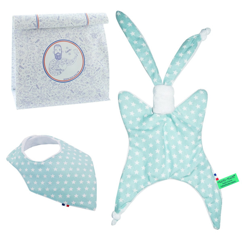 Birth Gift Baby Comforter + Bandana Bib Dormeur Birth Gift Baby Comforter + Bandana Bib Dormeur