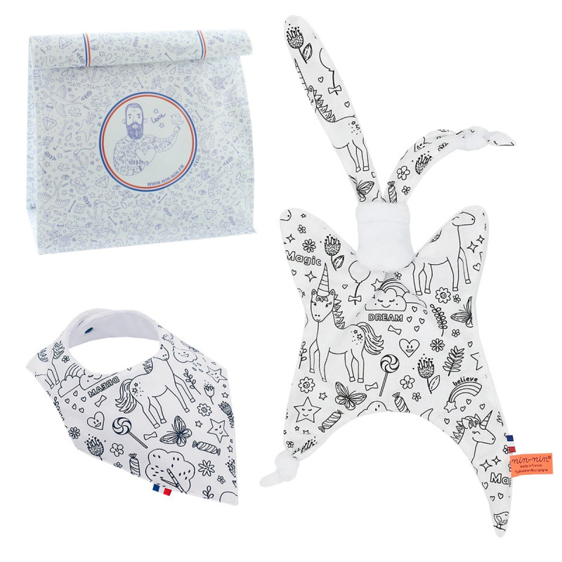 Birth Gift Baby Comforter + Bandana Bib Sally