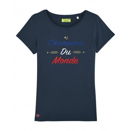 Navy Champion Du Monde Woman T-shirt