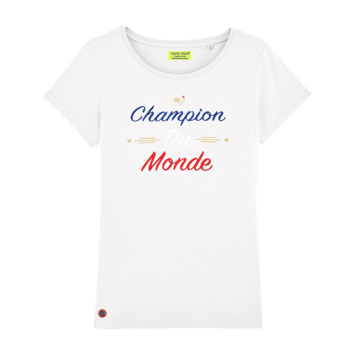 White Champion Du Monde Woman T-shirt