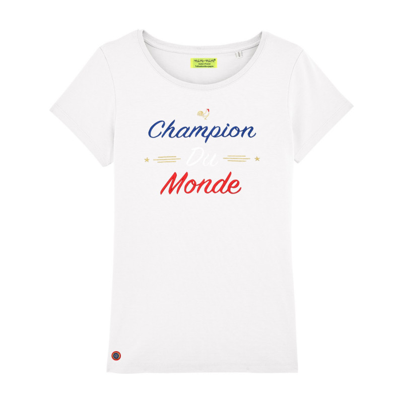 White Champion Du Monde Woman T-shirt