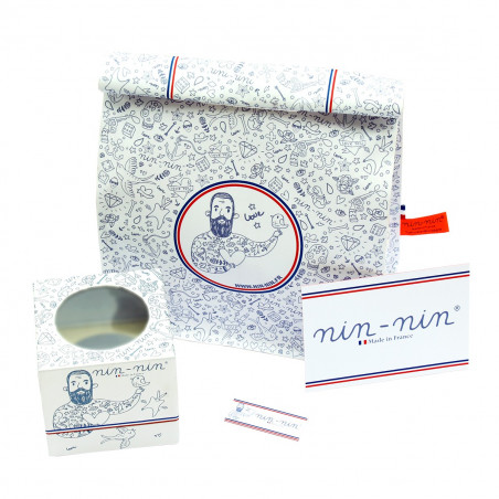 Birth Gift Baby Comforter + Bandana Bib Marinière