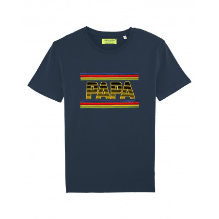 Original navy 'PAPA' man's shirt. Made in France