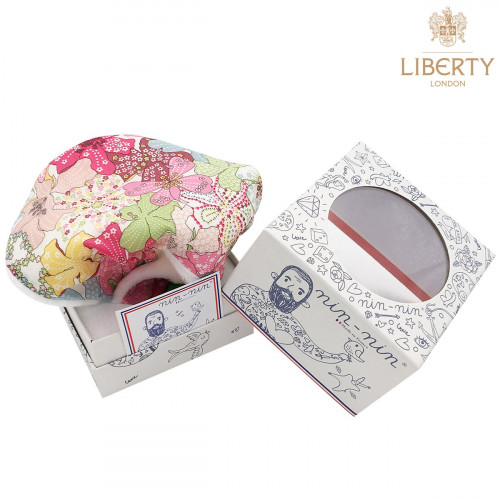 Packaging personalised baby comforter Le Magaret. Liberty of London addict!