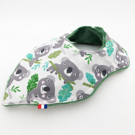 Personalised bandana bib Koala. Made in France. Nin-Nin