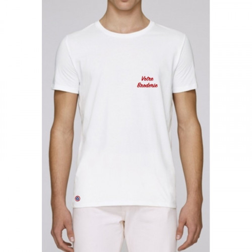 T-SHIRT HOMME PERSONNALISABLE BLANC