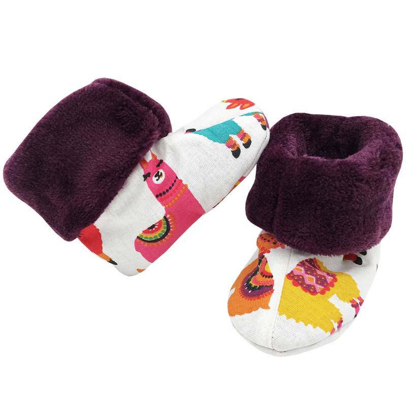 Bootee Peru llama. Original baby birth gift made in France. Nin-Nin Bootee Peru llama. Original baby birth gift made in France. Nin-Nin