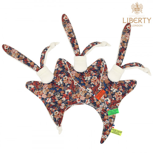 Labels baby comforter Le Jude Liberty of London. Original and personalised birth gift made in France. Nin-Nin