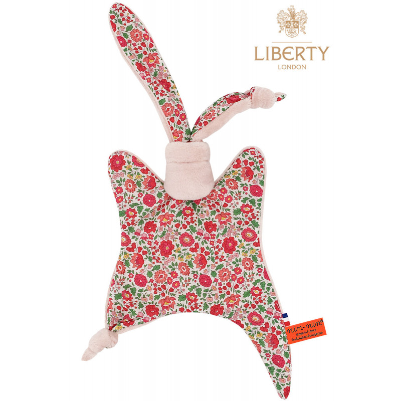 Baby comforter Le Joy Liberty of London. Original and personalised birth gift made in France. Nin-Nin Baby comforter Le Joy Liberty of London. Original and personalised birth gift made in France. Nin-Nin