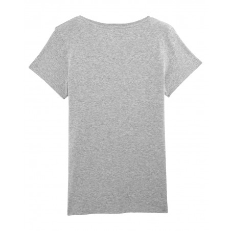 Back grey 'Maîtresse qui déchire' woman's t-shirt. Made in France