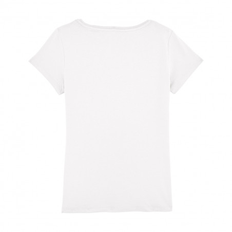 Back white 'Maîtresse qui déchire' woman's t-shirt. Made in France