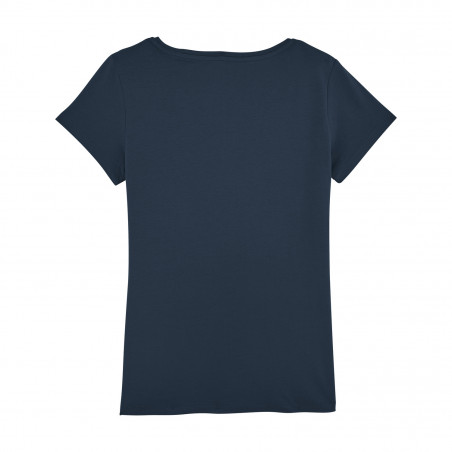 Back navy 'Maîtresse qui déchire' woman's t-shirt. Made in France