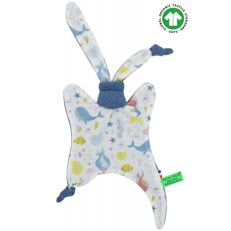 ORGANIC BABY COMFORTER LE OCEAN. Made in France