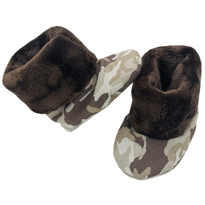Bootee Camouflage for baby. Original and cool birth gift. Manufactured in France with love.