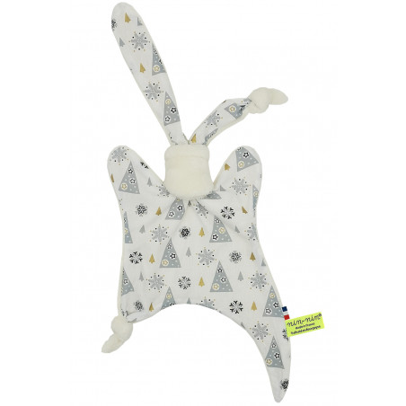 Baby comforter "Le Lapon". Customizable Christmas gift made in France. Nin-Nin brand