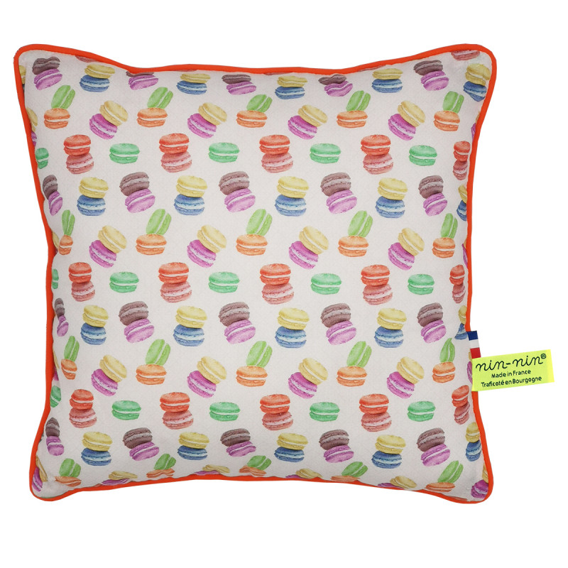 "Macaron" cushion. Original customizable and made in France birth gift. Nin-Nin "Macaron" cushion. Original customizable and made in France birth gift. Nin-Nin