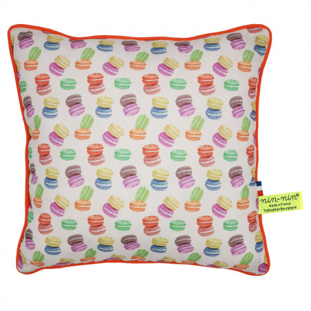 "Macaron" cushion. Original customizable and made in France birth gift. Nin-Nin