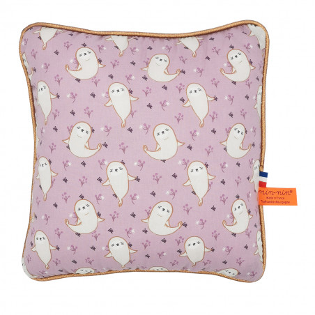 Cushion "What The Phoque". Original customizable and made in France birth gift. Nin-Nin