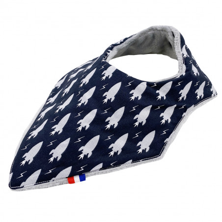 Customizable bandana bib "Le Ariane". Made in France. Nin-Nin