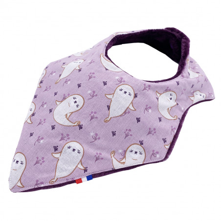 Customizable bandana bib "Le What The Phoque". Made in France. Nin-Nin
