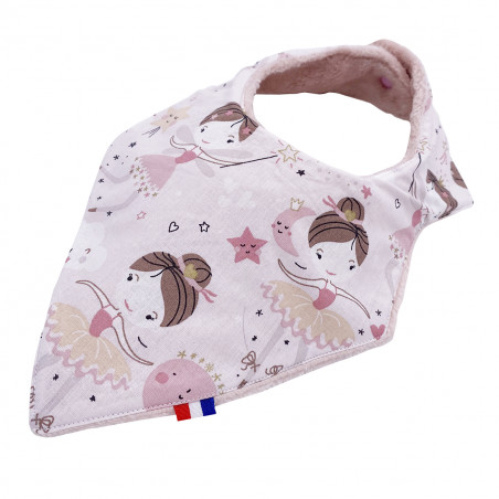 Customizable bandana bib "Le Clochette". Made in France. Nin-Nin