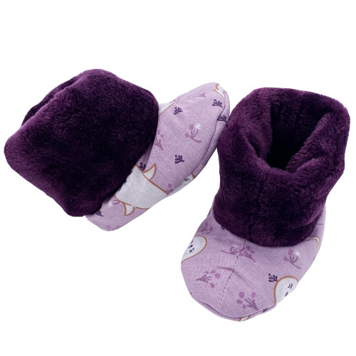 "Le What The Phoque" botton high slippers for babies. Birth gift Made in France. Nin-Nin