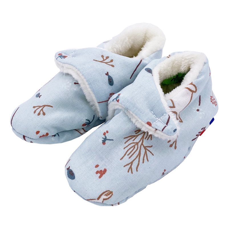 Low slippers "Le Bébé Phoque". Baby birth gift Made in France. Nin-Nin comforter Low slippers "Le Bébé Phoque". Baby birth gift Made in France. Nin-Nin comforter