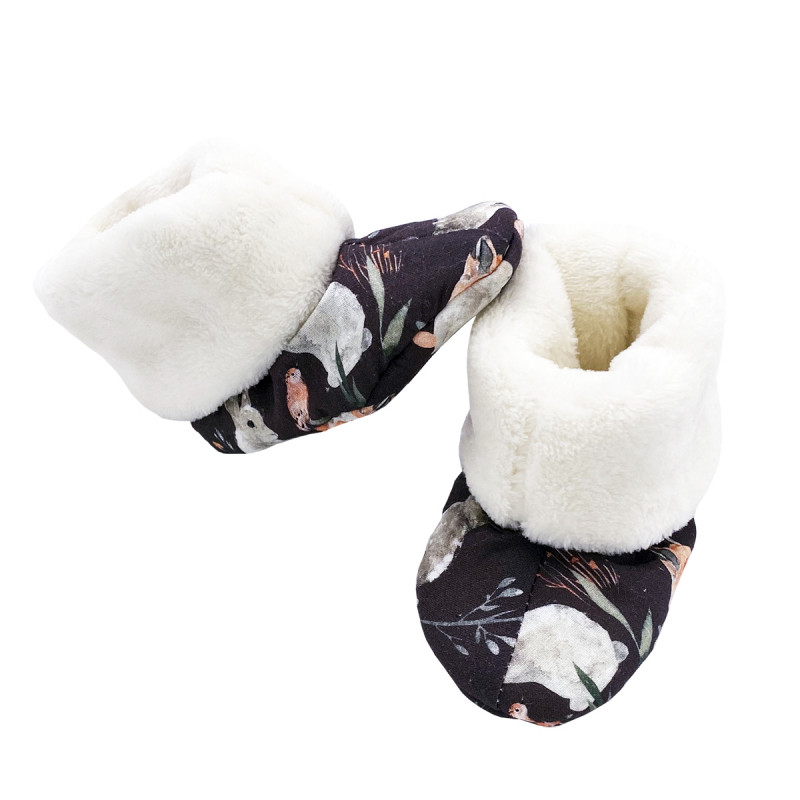 High botton slippers "Le Jeannot" for babies. Birth gift Made in France. Nin-Nin High botton slippers "Le Jeannot" for babies. Birth gift Made in France. Nin-Nin
