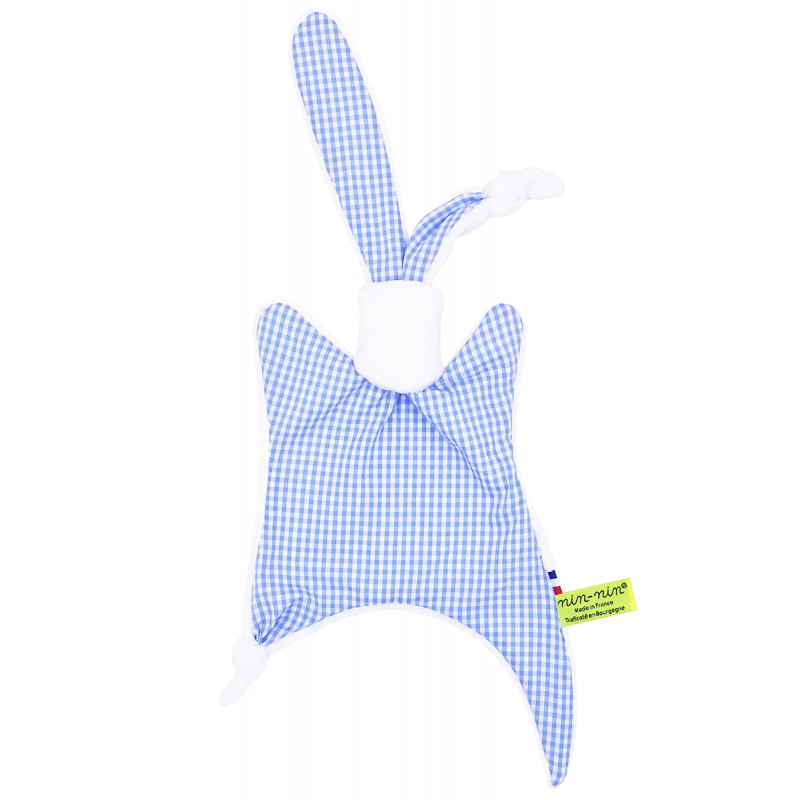 Personalised baby comforter Le Vichy Bleu. Made in France Personalised baby comforter Le Vichy Bleu. Made in France