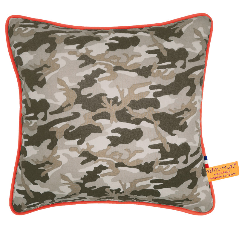 Cushion "Commando". Original customizable and made in France birth gift. Nin-Nin Cushion "Commando". Original customizable and made in France birth gift. Nin-Nin