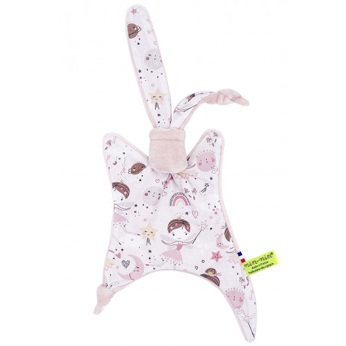 Baby Comforter Le Clochette. Personalized birth gift made in France. Nin-Nin comforter