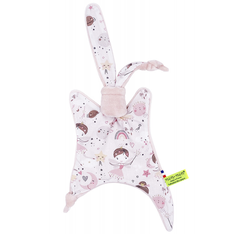 Baby Comforter Le Clochette. Personalized birth gift made in France. Nin-Nin comforter Baby Comforter Le Clochette. Personalized birth gift made in France. Nin-Nin comforter