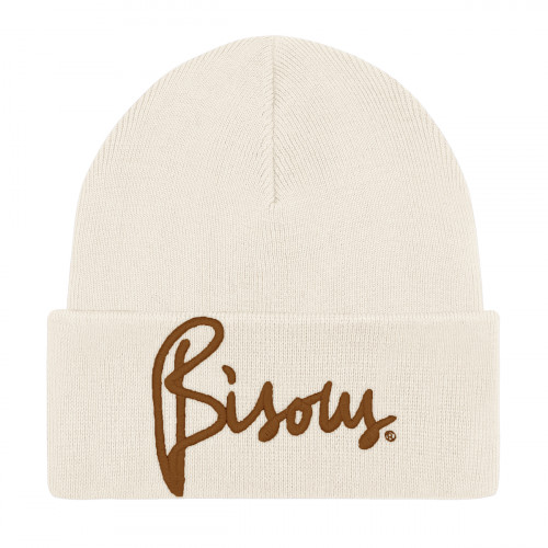 "Bisous" Naturel Adult Beanie. Hat made in France. Nin-Nin
